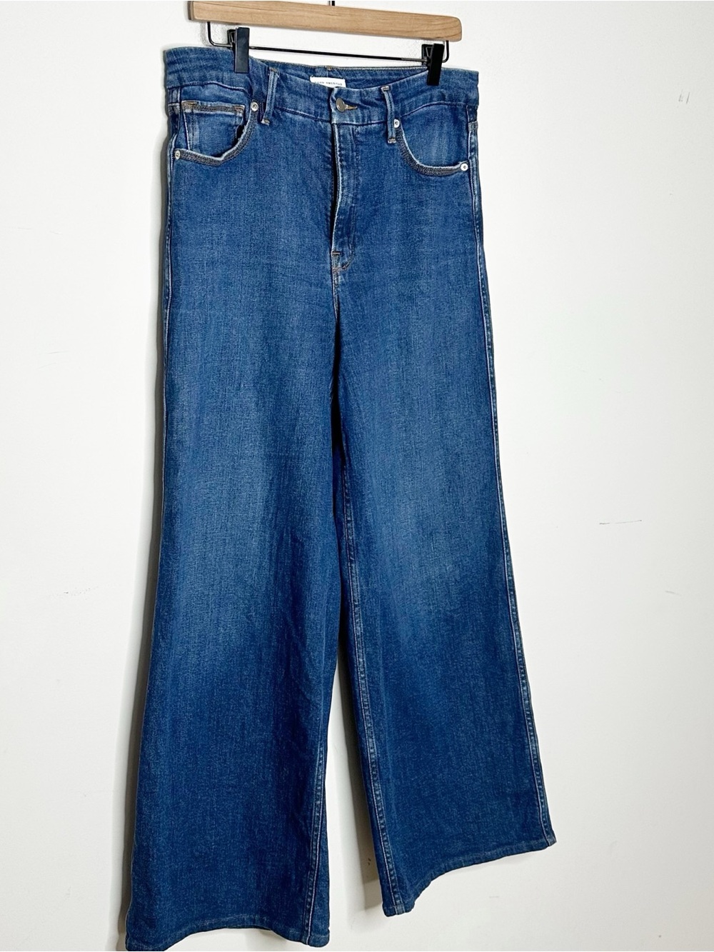Good American Good Skate High Waist Wide Leg Jeans Blue383 Size 30 - Picture 7 of 12
